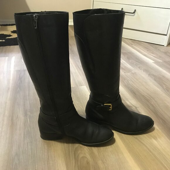 Ralph Lauren Ladies Black Leather Boots Size 6B - Picture 5 of 6